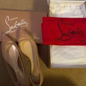 Christian Louboutin flats! Cream suede, size 40.